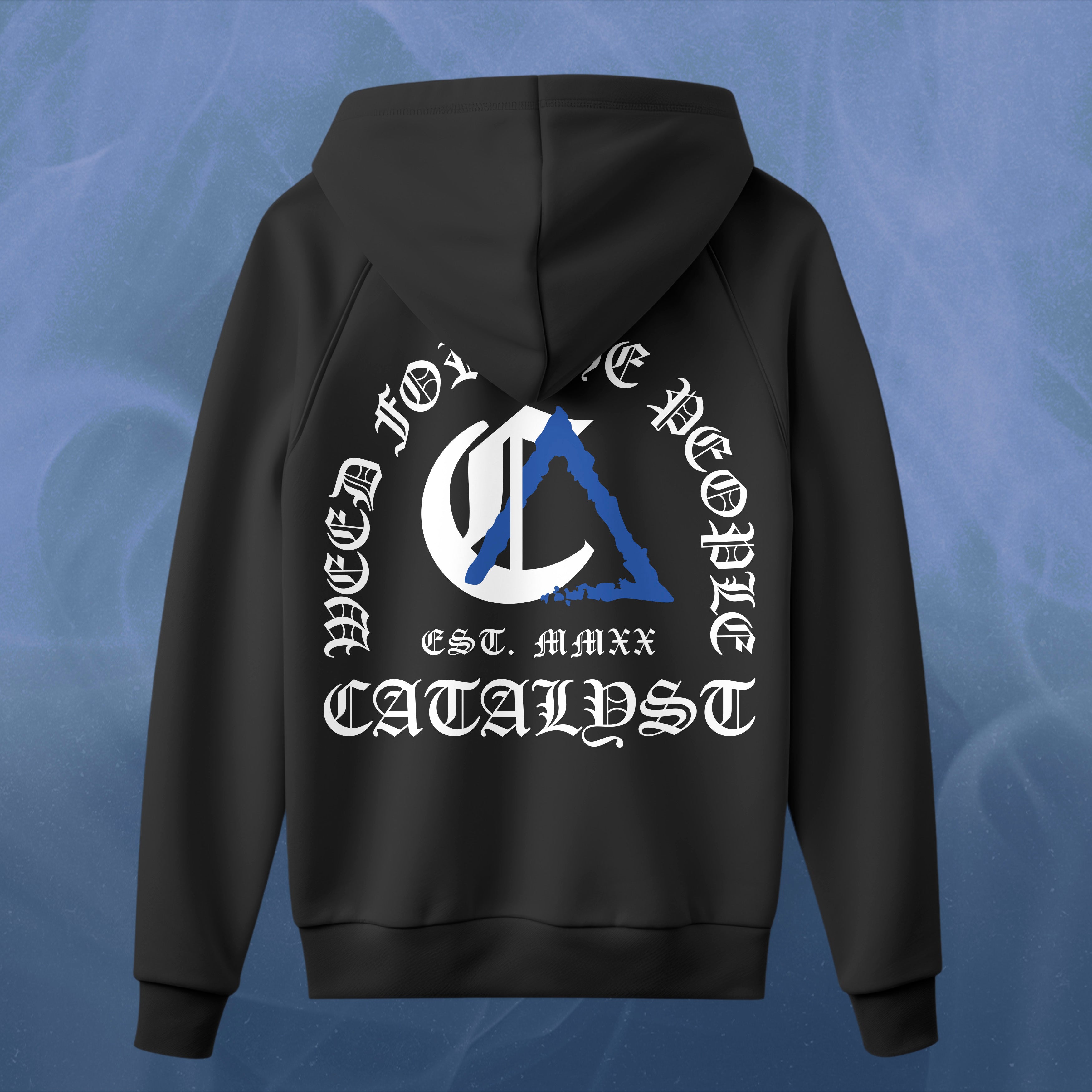 Old English Hoodie (Graphite & White)