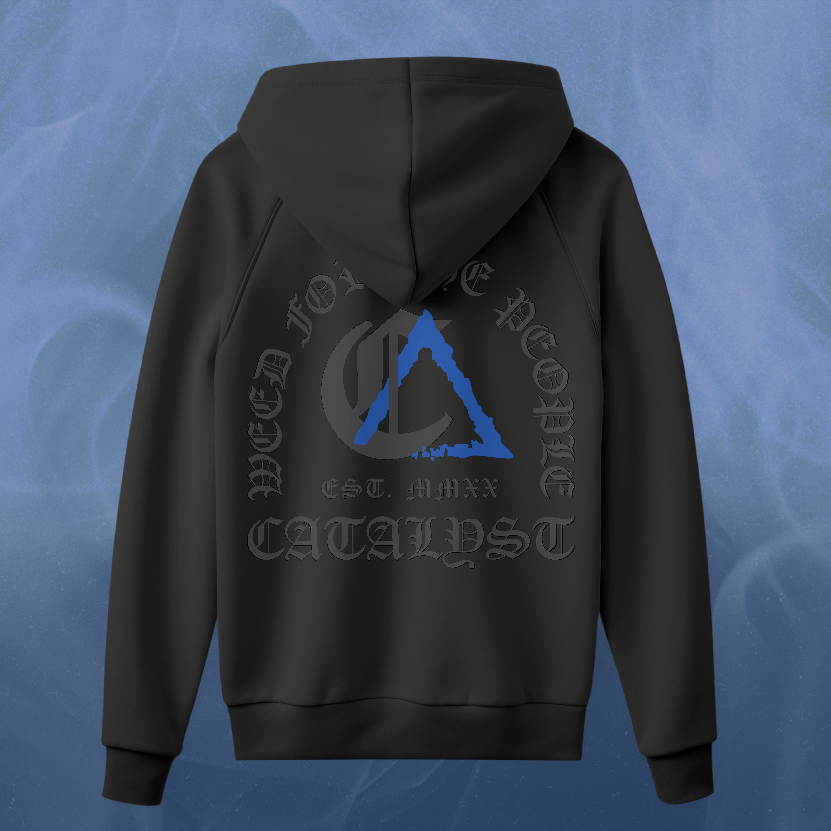 Old English Hoodie (Graphite & Black)